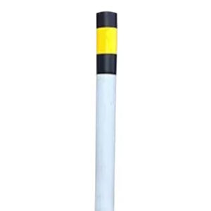 Guidepost – 36”, White with Black Top c/w 4” Yellow Reflective Strip