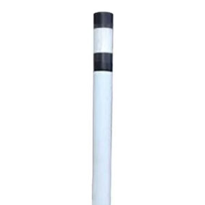 Guidepost – 36”, White with Black Top c/w 4” White Reflective Strip