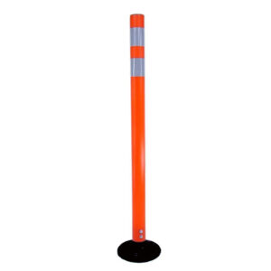 Delineator Post – 36”, Orange, Reflective, c/w “Boomerang” Base
