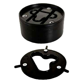Delineator Base – Flush Mount, Invisi-Base for FG300 Delineator, Black
