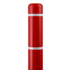 Bollard Cover – (4”x64”) Red c/w White Tape