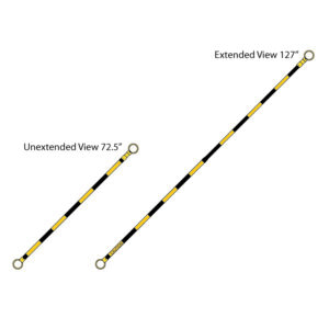 Cone Bar – 10’ Black/Yellow, Reflective