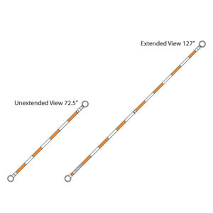 Cone Bar – 10’ Orange/White, Reflective