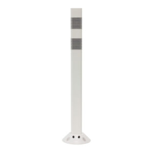 Cloverleaf Delineator Post - 36", White, HIP Reflective