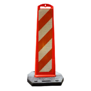 Channelizer - Vertical Panel, Orange, 36", c/w 20lb. Base