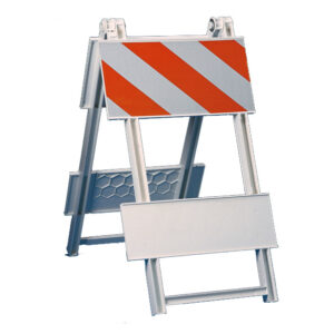 Barricade – A-Frame, White, DG Reflective (2-Side)