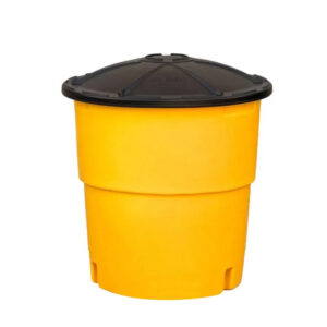 Crash Barrel – 1,400 lbs (640 kg), Plastic, Yellow/Black