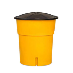 Crash Barrel – 2,100 lbs (960 kg), Plastic, Yellow/Black