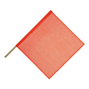 Safety Flag - Mesh, c/w 1 x 24" Wooden Dowl