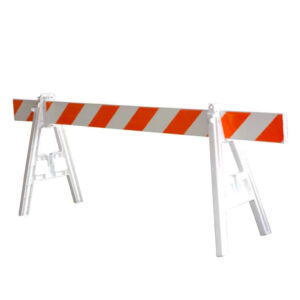 Barricade - Plastic A-Frame, Complete, Reflective 1-Side