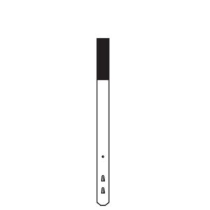 Guidepost – 55”, White c/w Black Top, Non-Reflective