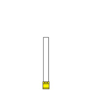 Guidepost – 39”, White, Surface Mount, Non-Reflective