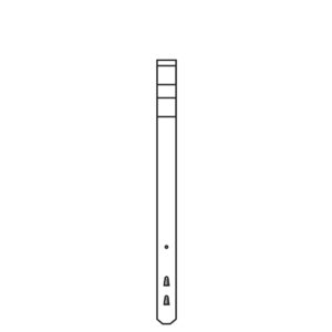 Guidepost – 55”, White, 2-Stripes