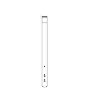 Guidepost – 55”, White, 1-Stripe
