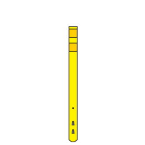 Guidepost – 55”, Yellow, 2 Stripe