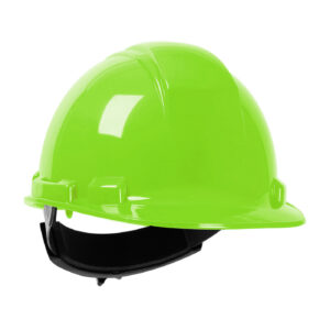 Hard Hat – Hi-Viz Lime Yellow Green, Ratchet Strap