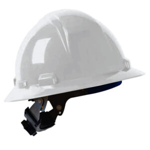 Hard Hat – White, Full Brim, Ratchet Strap